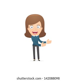 Girl manager, suitable for use in dialogs with other characters.