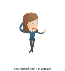 Girl manager, suitable for use in dialogs with other characters.