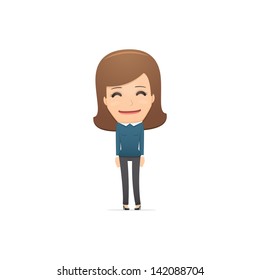 Girl manager, suitable for use in dialogs with other characters.