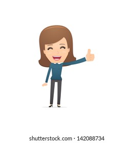 Girl manager, suitable for use in dialogs with other characters.