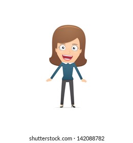 Girl manager, suitable for use in dialogs with other characters.