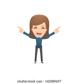 Girl manager, suitable for use in dialogs with other characters.