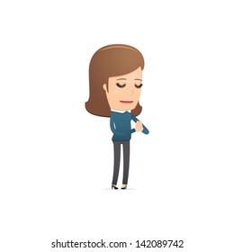 Girl manager, suitable for use in dialogs with other characters.