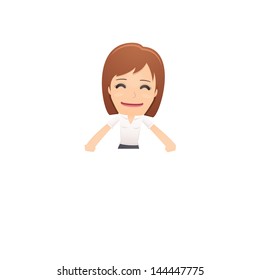 Girl manager, suitable for use in dialogs with other characters.