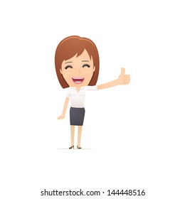 Girl manager, suitable for use in dialogs with other characters.