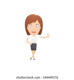 Girl manager, suitable for use in dialogs with other characters.