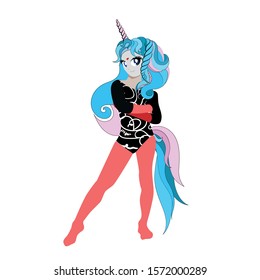 The girl with the mane of a unicorn