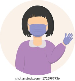girl in mask 2 which remind us about protection against COVID-19