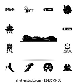 girl massage with stones illustration icon. Spa icons universal set for web and mobile