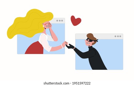 A girl meets a man through an online dating site while sitting at home. The man is a liar and a thief, trying to deceive her and take advantage of her trust. 