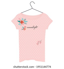 Girl mega sleeve t shirt design,  fashion vector illustration
