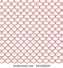 Girl mermaid seamless pattern. Pink fish skin backdrop. Tillable background for girl fabric, textile design, wrapping paper, swimwear or wallpaper. Girl mermaid texture with fish scale underwater.