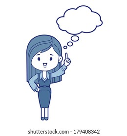 Girl with message