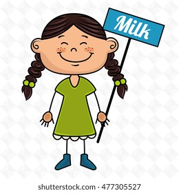 girl milk box drink