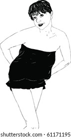 girl in mini