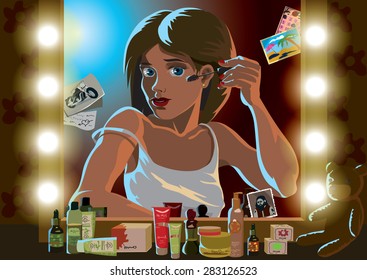 The girl in the mirror