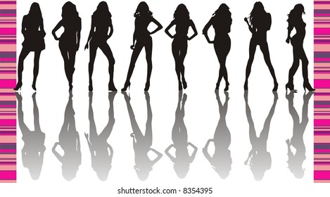 girl models vector shapes