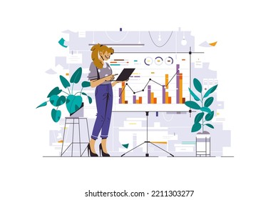 Girl monitor and analyze statistics