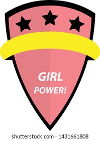 Girl motivation symbol saying Girl Power