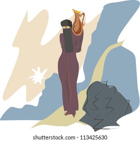 girl in the mountains