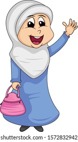 girl muslim - cute and beautiful vector illustration