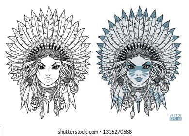 Native Girl Tattoo Images Stock Photos Vectors Shutterstock