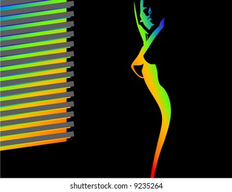 The girl near a window