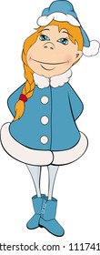 The girl in a New Year's suit. The Daughter of the Snows