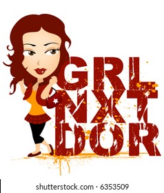 Girl Next Door - Vector