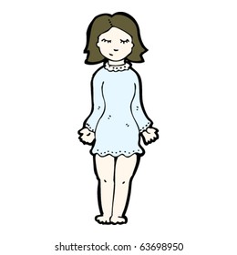 girl in night dress cartoon