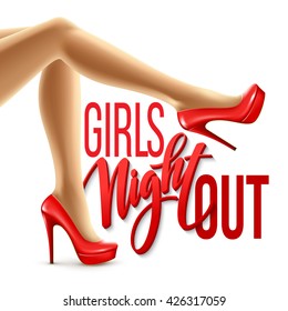 Girl Night Out Party Design. Vector illustration EPS10