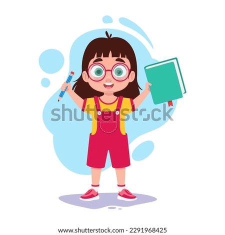 Girl with notebook and pen in hand