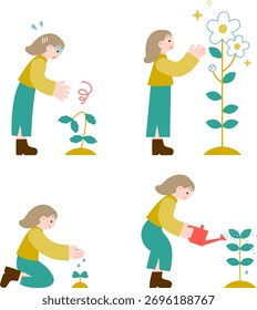 A girl nurturing budding interests (image of learning and growth)