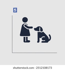  the girl offers the dog