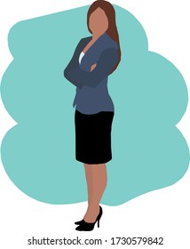 Girl in office clothes vector image
