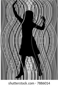 girl on abstract background