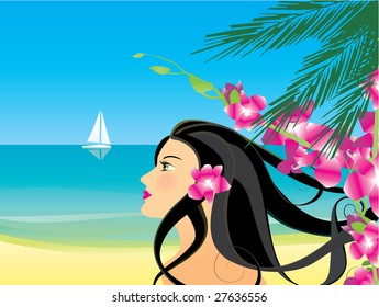 girl on the beach