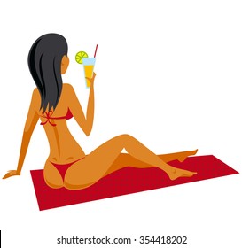 girl on beach