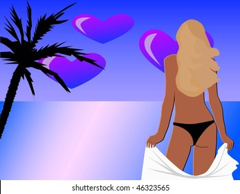 girl on beach