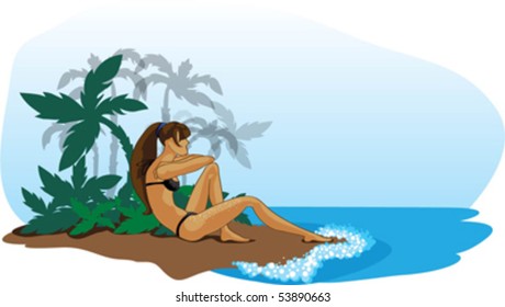girl on the beach