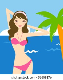girl on beach