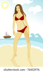 girl on the beach