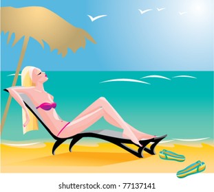 girl on beach