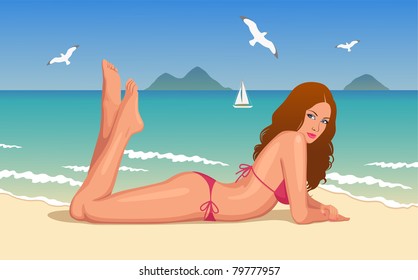 Girl on the beach