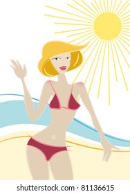 Chica en la playa
