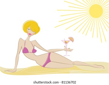 Mädchen am Strand