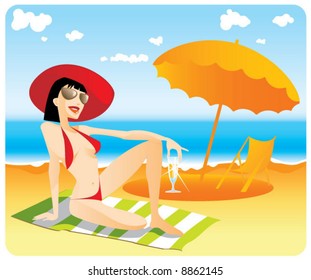 girl on the beach