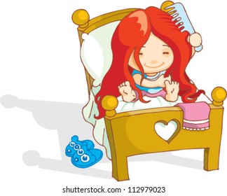 Girl on bed