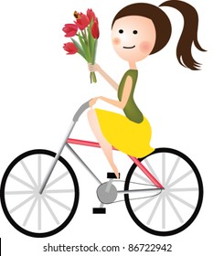 Girl on bike