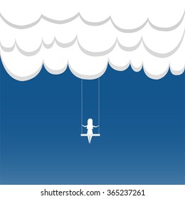 Girl on the clouds